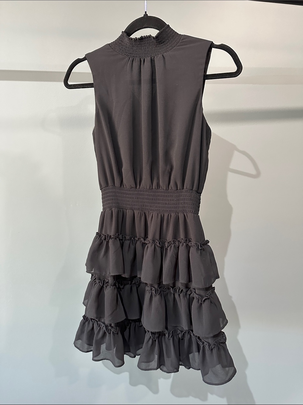 1. State Black Ruffled Mini Dress